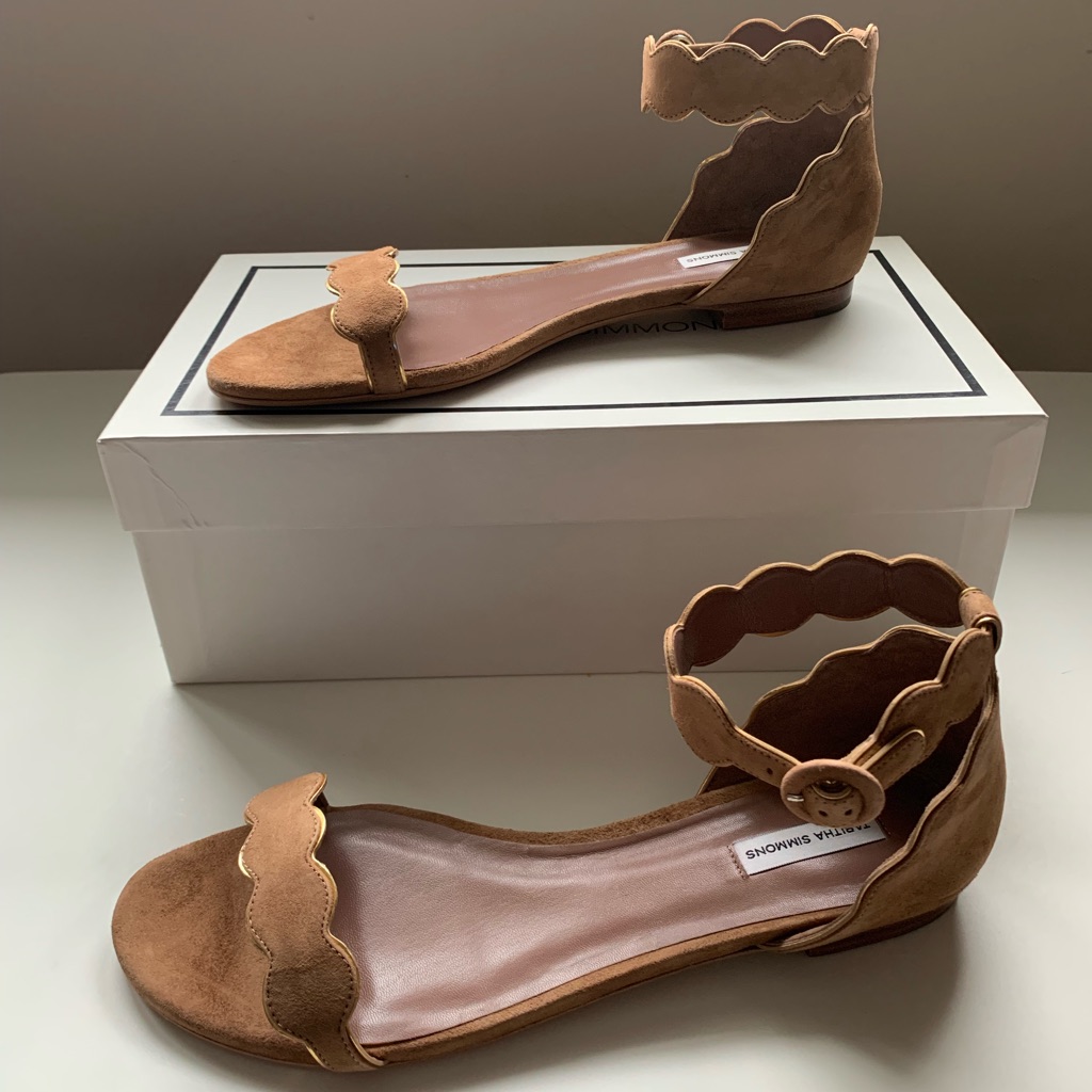 Tabitha Simmons Brown Suede Sandals